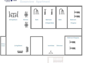 Oceanview Deluxe Penthouse Apartment With 89m2 Living Space & 90m2 Roof Terrace