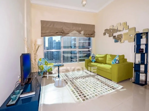 Contemporary One Bedroom with Full Marina View