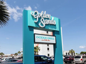 Golden Sands Carolina Beach Oceanfront Tapestry by Hilton