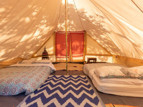 Wood Cabin & 4 Large Bell Tents - Hapus Hideaway