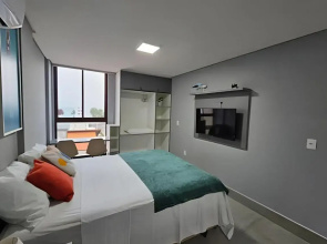 Lindo Studio à 100m do Mar, Wi-Fi e Muito Conforto!