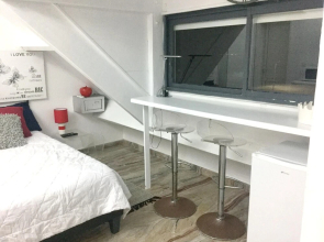 Studio in Sandy-Ground, with Wonderful Sea View, Pool Access, Furnished Balcony