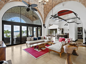 Dreamy Spanish-Style Villa with Sweeping Ocean Views, Elegant Nautical Design & Giant Infinity Pool