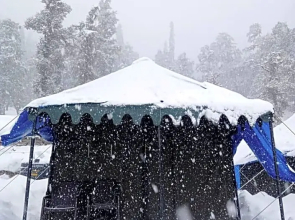 Sun and snow camp