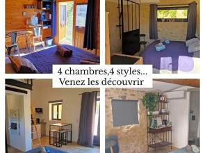 petit chalet insolite "vie en plein air" Bastide Bellugue maison d'hôtes reseau Bienvenue à la ferme à 3 mn de lourmarin