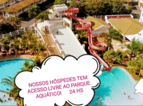 Flat e Parque Resort Lacqua Di Roma com Super Parque Aquático INCLUSO para sua família!
