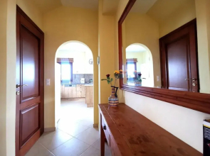 Beautiful villa, swimming pool, sea view near village not far from Rethymno, NW