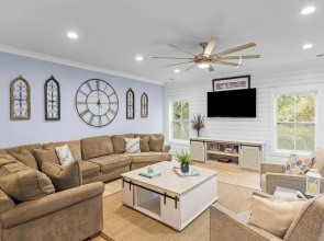 Folly Beach Getaway Near Sand Covered Lounge, BBQ & Outdoor TV Tidecrest by Avantstay