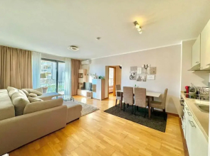 Sunset Poolside Retreat BlueH