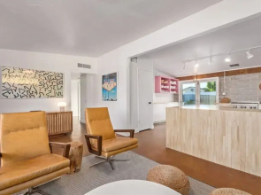 Northview Mid-century Escape Pool Firepit Bocce