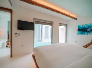 3 bedrooms villa with sea view private pool and jacuzzi at Megalochori 5 km away from the beach