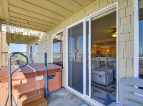 Quiet Waterfront Escape w/ Hot Tub & Beach Access!