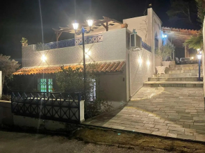 Blue & White Maisonette Over The Sea Near Sounio