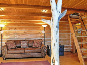 Remote Antimony Log Cabin w/ Green Meadow Views!