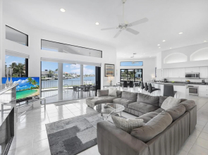 Waterfront Home on key lot With Pool, spa and Views
