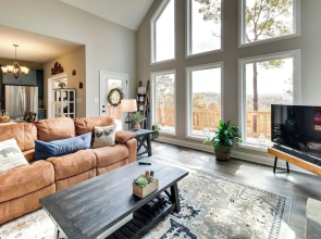 Views, Hot Tub & Trails: Modern Ellijay Cottage