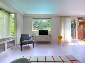 Kleurrijk huisje voor 5-personen op de Veluwe