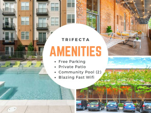 2 Bedroom Apartment with Large Patio, Hammocks