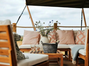 Safari Tent in Stiffkey Valley With Fire Pit