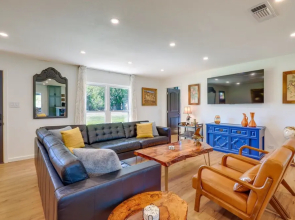 BBQ Ready + Fire Pit: Chic Johnson City Home