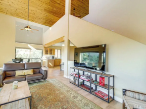 Pine Cabin w/ Wraparound Deck: 2 Mi to Trails!