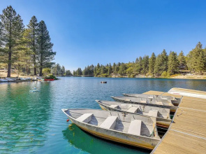 Walk to Water: Cozy Cabin in Green Valley Lake!