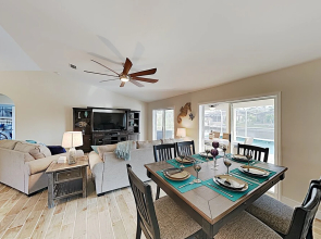 New Listing! Canal-front Getaway W/ Private Pool 3 Bedroom Home