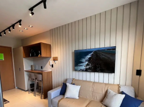 Flat luxo com varanda gourmet no Makia