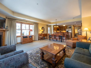 Two Bedroom Condo with Balcony over Mountaineer Square - Just Steps from the Slopes! 2 Condo - No Cleaning Fee! by RedAwning