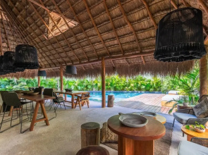 Trendy Plunge Pool Condo Outstanding Private Terrace Lounge Area Lush Gardens, Tulum
