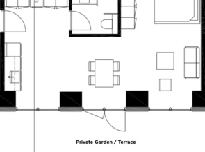 Cool Studio Apartment w Private Terrace - 219