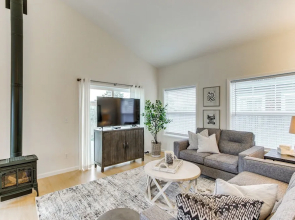 Airy Coastal Escape w/ Deck - Steps to Beach!