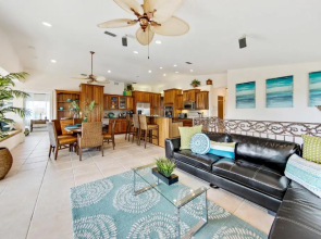 Oasis by the Sea Beach Front Community - Luxurious Pool Spa Home with Waterfall - Sleeps 10 - Come