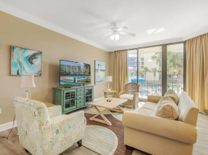 Condo on bay with boat launch and multiple pools