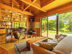 A calm house in the woods