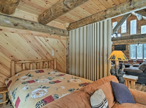 Custom Log Cabin w/ Deck & 45 Acres By Pine River!