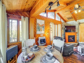 Near Lake + Trails: Rustic Newland Cabin w/ Deck!