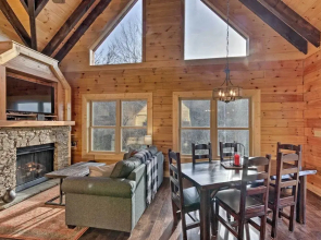 Hilltop Cabin on 5 Acres w/ Hot Tub & Waterfall!