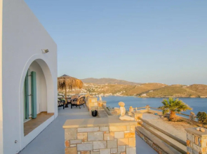 Ios stylish house Panoramic Sea and Sunset view