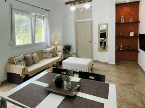 Eden apartment Paliouri with private backyard garden