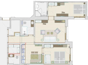 Ferienwohnung mit 2 Schlafzimmern fur 6 Personen