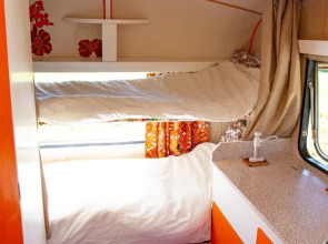 Retro 1960's Caravan With Mountain Views