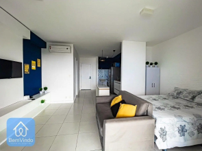 Apartamento com linda vista mar no Rio Vermelho