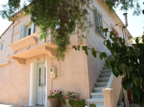 house in the village near the sea