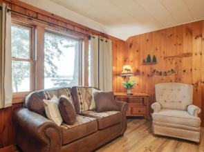 Dock + Views: Wooded Cabin on South Twin Lake