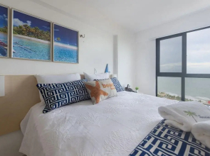 Flat com vista para a PRAIA de PONTA NEGRA 2 quartos garagem Pet friendly comporta até 6 pessoas