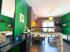 Green apartment with view