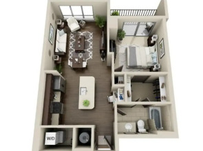 Uptown Furnished Apartments Near Boa Stadium 1 Bedroom Apts by RedAwning