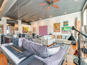 Steps to Historic Riverfront: Chic Dtwn Condo!
