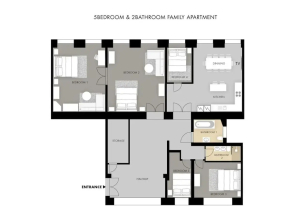 5BR 2BATH family APT 5mins to Wenceslas square